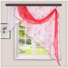 Тюль Witerra Иллюзия правый на ленте 150 см красный