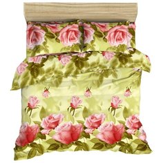 Постельное белье "Василиса" 2,0-спальный из бязи Нежная роза