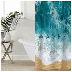 Штора для ванной Этель "Waves" 145 х 180 см, полиэстер 5494674