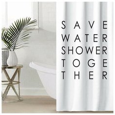 Штора для ванной Этель "Save water" 145 х 180 см, полиэстер 5494682