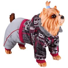 Комбинезон для собак DEZZIE 56356 мальчик, 20 см светло-серый/красный/черный