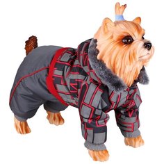 Комбинезон для собак DEZZIE 56356 мальчик, 20 см серый/красный/черный