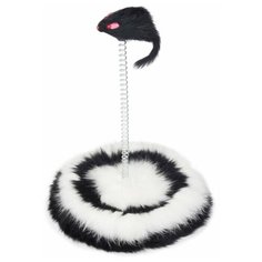 Игрушка для кошек Triol Мышь на подставке SH10/Ч-005000/22161040 черный/белый