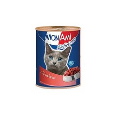 Влажный корм для кошек MonAmi с говядиной 350 г