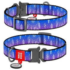WauDog Ошейник для собак Nylon с рисунком "Ловец снов" (ширина 20 мм, длина 24-40 см) металлическая пряжка-фасткес