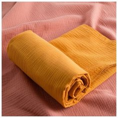 Пеленка двухслойная "Крошка Я" Mustard, 135х100см, 100 % хлопок 6535582