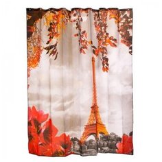 Штора для ванной комнаты с рисунком "Париж" (фотопечать), 180*180 см, полиэстер, X61304 Zalel