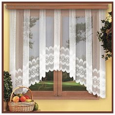 Штора тюль на шторной ленте 420х165 см, цв.белый, 100% п/э арт.р.Т523 3017884 Лента