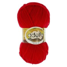 Пряжа Adelia "TINA" 100% акрил №024 красный - 5 мотков по 100 г
