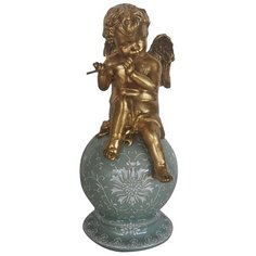 Фигурка Ангел 10x13x26см под старину из фарфора с бронзой ГЛАСАР