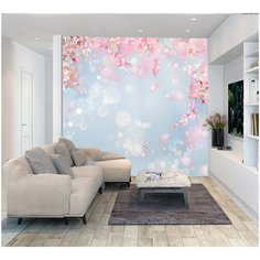 Фотообои на стену Fotooboikin "Цветы сакура 3D" 300х270