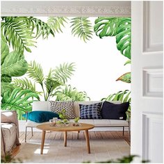 Фотообои на стену Fotooboikin "Тропические листья max" 400х270 см