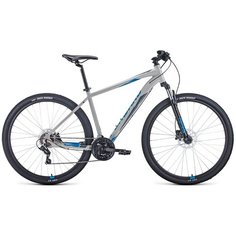 Горный (MTB) велосипед FORWARD Apache 29 3.0 Disc (2021) серый/синий 17" (требует финальной сборки)