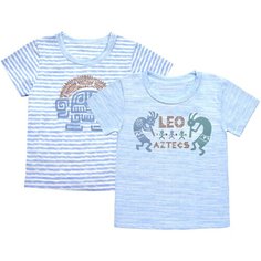 Футболка LEO, комплект из 2 шт., размер 92, голубой Лео