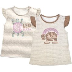 Туника LEO, комплект из 2 шт., размер 86, бежевый Лео