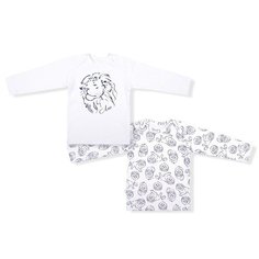 Лонгслив LEO, комплект из 2 шт., размер 80, белый/синий Лео