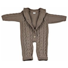 Комбинезон для новорожденных АЙШАХ-KIDS коричневый, размер 24 рост 62