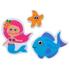 Набор игрушек для ванны «Русалочка»: фигурки-стикеры из EVA, 3 шт.