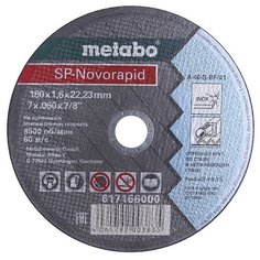 Диск Metabo SP-Novorapid 180x1.6x22.23mm RU отрезной для нер