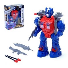 Робот "Оптимус", ходит, стреляет, световые и звуковые эффекты, работает от батареек, №SL-00545B 2554 Woow Toys
