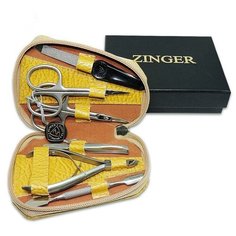 Маникюрный набор Zinger 7103 SM, на молнии, 6 предметов (трапеция)