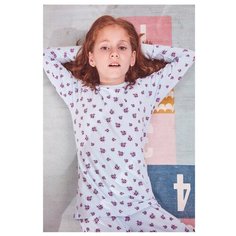 Пижама для девочек, 2/3 года, размер 98/104, голубой комплект, божья коровка Donella