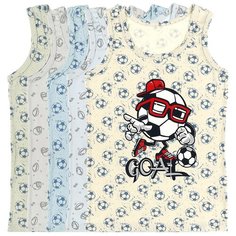 Комплект маек для мальчиков 5 шт, 8/9 лет, размер 134/140, мяч в кепке Donella