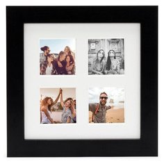 Фоторамка Fujifilm Instax 4 Mount Square Frame для 4 фото, черная