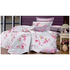 Постельное белье 2-спальное Valtery С-120, сатин, 50 х 70 и 70 х 70 см, белый