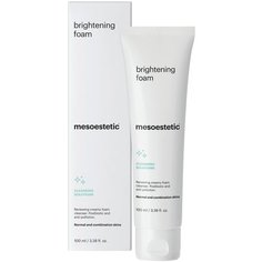 Кремообразная очищающая пенка для комбинированной кожи с AHA Brightening foam Mesoestetic