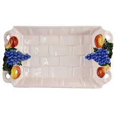 Поднос прямоугольный с плетеным рисунком, серия фрукты Annaluma