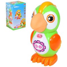 Игрушка детская развивающая "Попугай" PLAY SMART, на батарейках, стихи, песенки, сказки, скороговорки, функция записи, развивающая игрушка для малышей, интерактивная, в/к 27х14,5х16