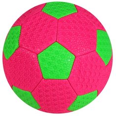 Мяч футбольный, размер 2 ,100г, цвет розовый, ПВХ, для детей, для малышей, для активных игр на улице, развивающая игрушка, диаметр 15 см Компания Друзей