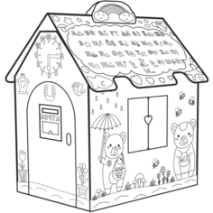 Домик раскраска в полный рост KIDS FUN