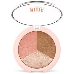 Golden Rose Палетка для скульптурирования Nude Look Baked Trio Face Powder золотистый/бежевый/розовый