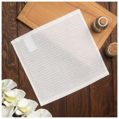 Полотенце вафельное Элиза 001 30х30 см, белый, хлопок 100%, 200г/м2 4777528 Belezza