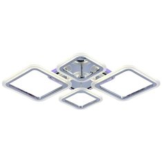 Светодиодная люстра 8075/2+2 CHR 88W+8W RGB Profit Light