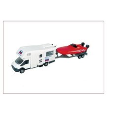 Машинка "MOTORHOME SUNSHINE" Россия, с яхтой, 74702W-RUS Autogrand