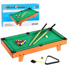 Настольная игра мини "Бильярд", для детей, развивающая игра, детский американский пул, детский кий, шары для бильярда, стол для мини бильярда, 82*43,5*17см Компания Друзей
