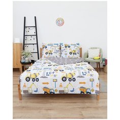 Постельное белье, поплин "Всё себе"; Машиностроение; Размер: 1.5, наволочки 70 х 70