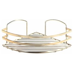 Полка в ванную угловая LM007G 1 ярус 24*24*17 золотистый Tekno Tel