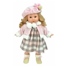 Коллекционная кукла "Тина", блондинка, в платье в клетку, 45 см, арт. 602 Marina & Pau