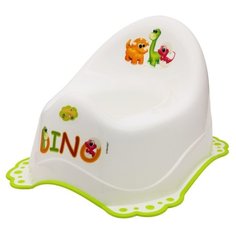 MALTEX горшок Dino (6012) белый/зеленый