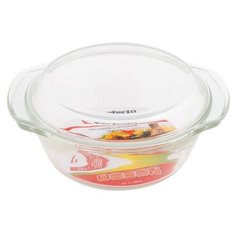 Кастрюля из жаропрочного стекла, 1.0 л, с крышкой, 206х179х85 мм, PERFECTO LINEA (11-100010)