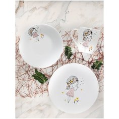 Набор посуды Salad "Девочка с цветами"