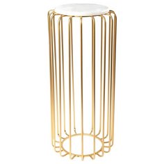 Подставка интерьерная с белым мрамором 34x34x76 см ГЛАСАР