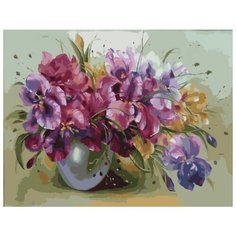 Ваза с ирисами Цветной