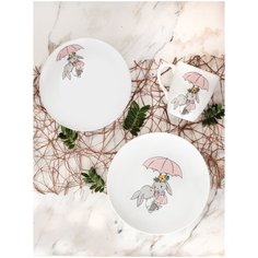 Набор посуды "Зайчики с зонтом" Salad