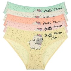 Комплект трусов для девочек 10 шт, 4/5 лет, размер 110/116, овечка Donella