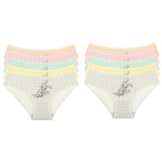 Комплект трусов для девочек 10 шт, 4/5 лет, размер 110/116, зайка Donella